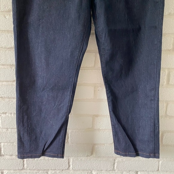 Eileen Fisher Jeans Slim Straight Blue Dark Wash Organic Cotton Blend Size 18 - Picture 3 of 9